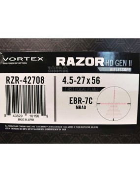 Vortex RAZOR HD GEN II 4,5-27x56 - EBR-7V MRAD FFP