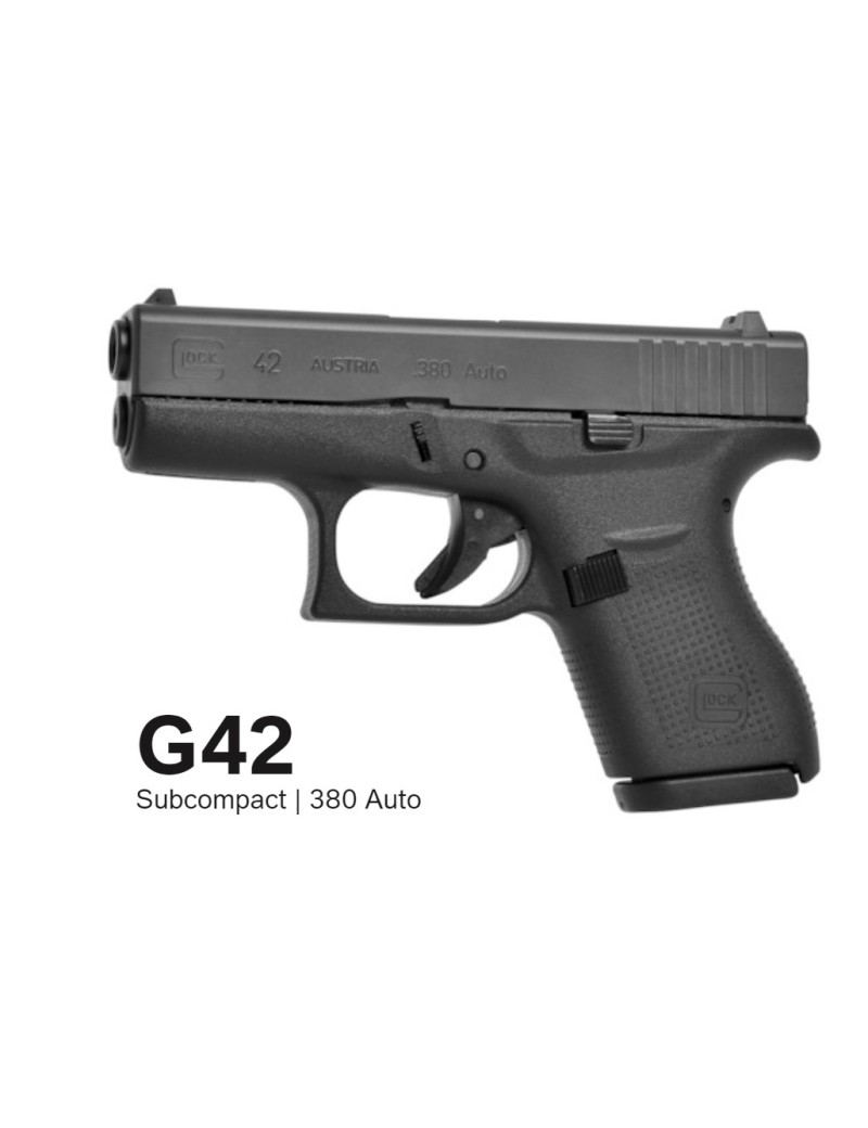 Glock 42 / 9mm Browning (.380AUTO)